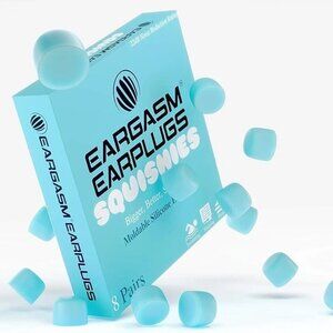 EARGASM SQUISHIES 8 MOLDABLE EARPLUGS NEW IN SEALED BOX